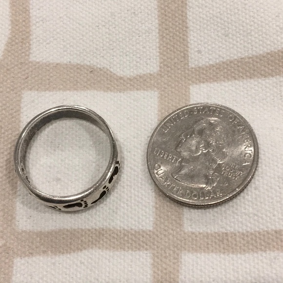 Sterling Ring, Little Feet, Size 9.5 - Picture 2 of 4